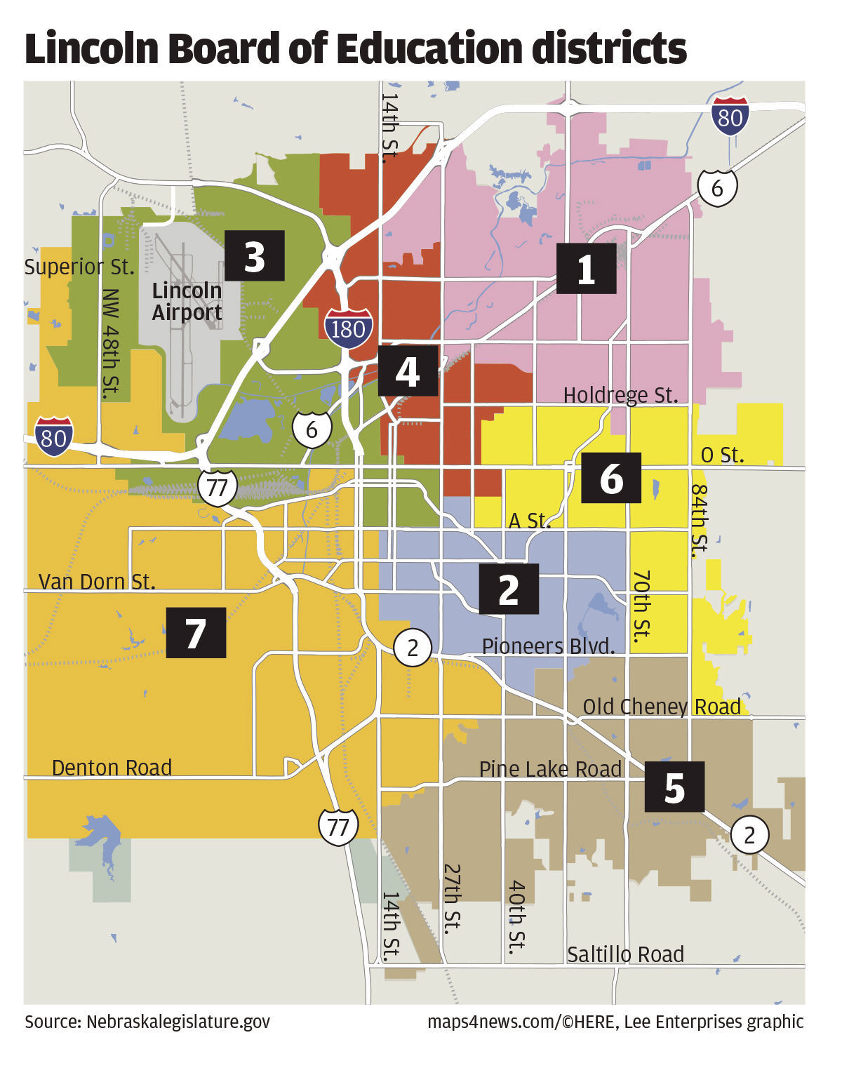 Lincoln Board of Education districts